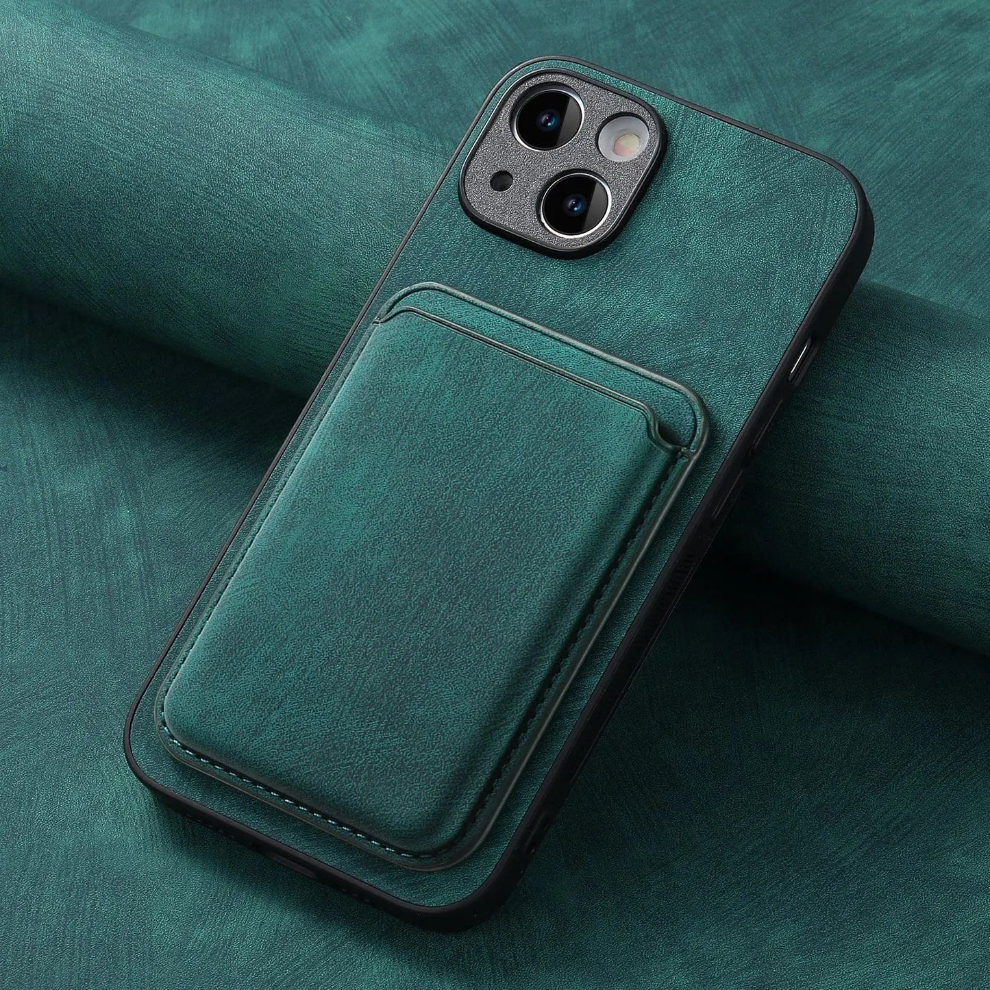 Abnehmbares Magsafe iPhone-Hülle | Magnetische Leder-Kartenhalter