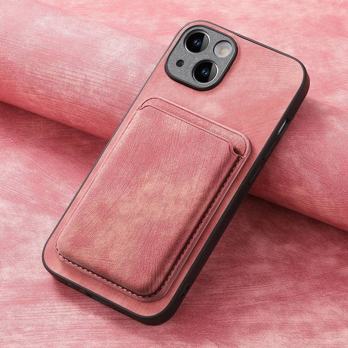 Abnehmbares Magsafe iPhone-Hülle | Magnetische Leder-Kartenhalter