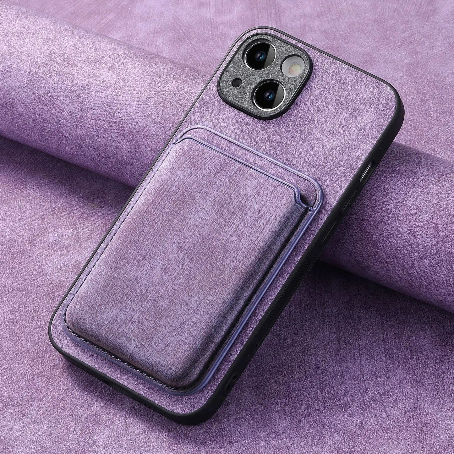 Abnehmbares Magsafe iPhone-Hülle | Magnetische Leder-Kartenhalter