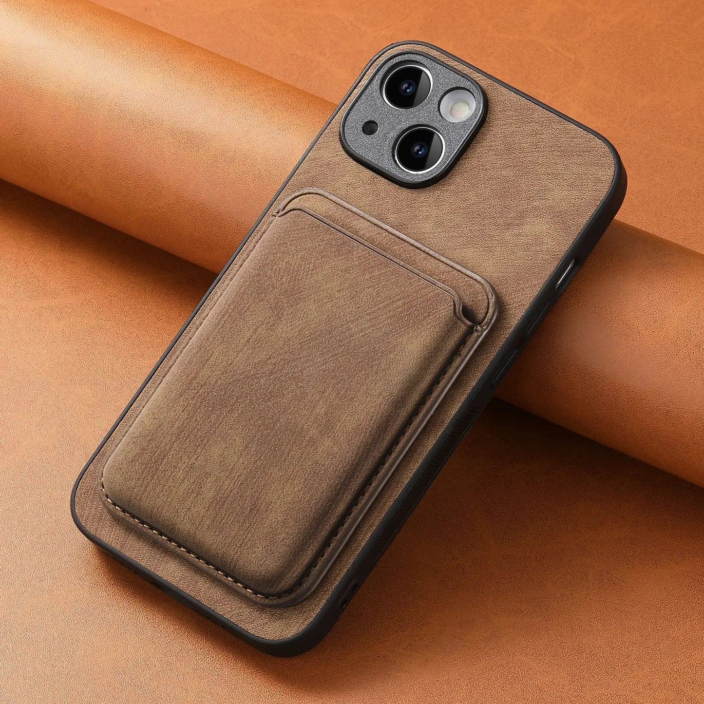 Abnehmbares Magsafe iPhone-Hülle | Magnetische Leder-Kartenhalter