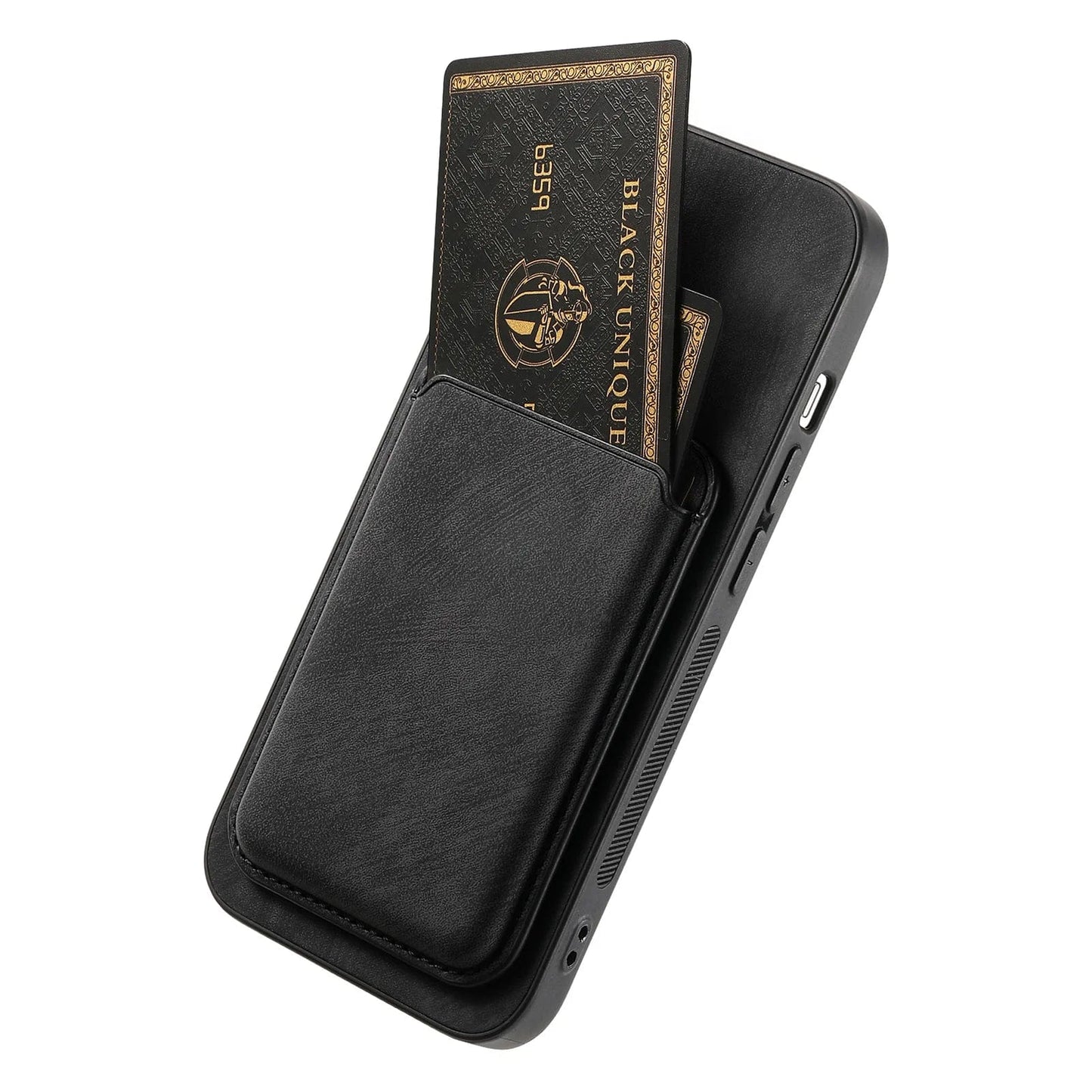Abnehmbares Magsafe iPhone-Hülle | Magnetische Leder-Kartenhalter