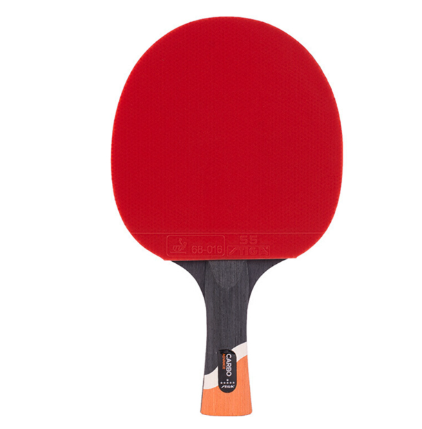 Tischtennisschläger, professioneller Single Shot 6 Star Six Carbon Tischtennisschläger, langer Griff, Shakehand-Griff, gerader kurzer Griff