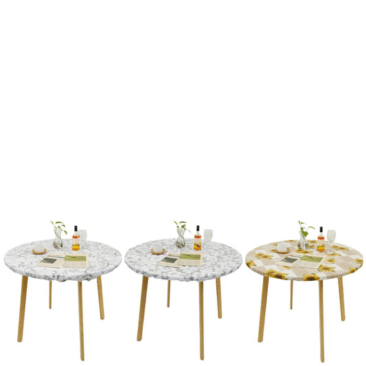 Sandsberg | Wasserdichte elastische runde Tischdecke