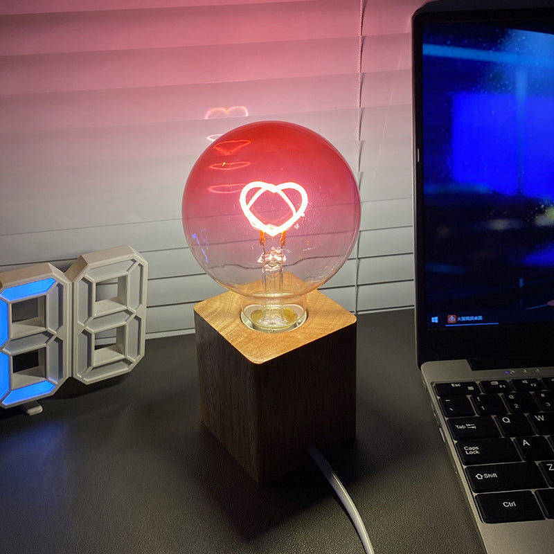 Pink LED-Lampe mit Herzmuster – Dimmbar und Farbverlauf