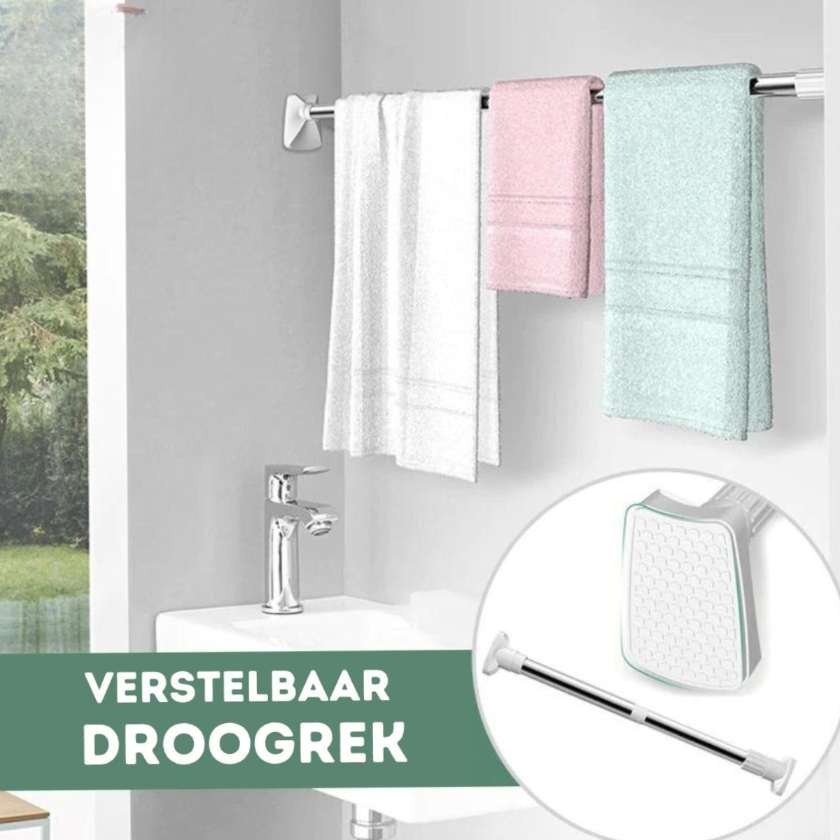 3 in 1 - Verstellbares Trockenregal - Für Kleidung, Vorhänge oder einen Duschvorhang!