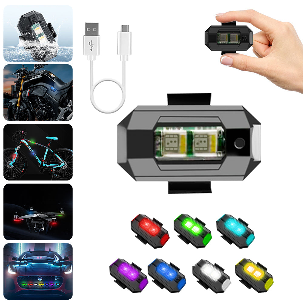 Sandsberg | 7 Farben LED Flugzeug Strobe Lichter & USB Ladegerät