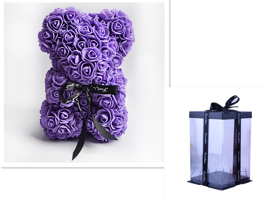 Valentinstag Geschenk Rose Bär Ewige Blume Rose Teddybär PE Schaum Bär 25cm Valentinstag