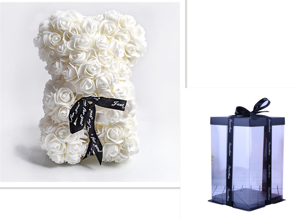 Valentinstag Geschenk Rose Bär Ewige Blume Rose Teddybär PE Schaum Bär 25cm Valentinstag