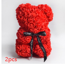 Valentinstag Geschenk Rose Bär Ewige Blume Rose Teddybär PE Schaum Bär 25cm Valentinstag