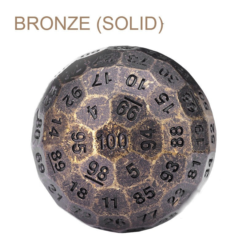 Sandsberg | 100-seitiger Polyeder-Metallwürfel mit Nummerierung, entworfen für große Partys und mehr Möglichkeiten