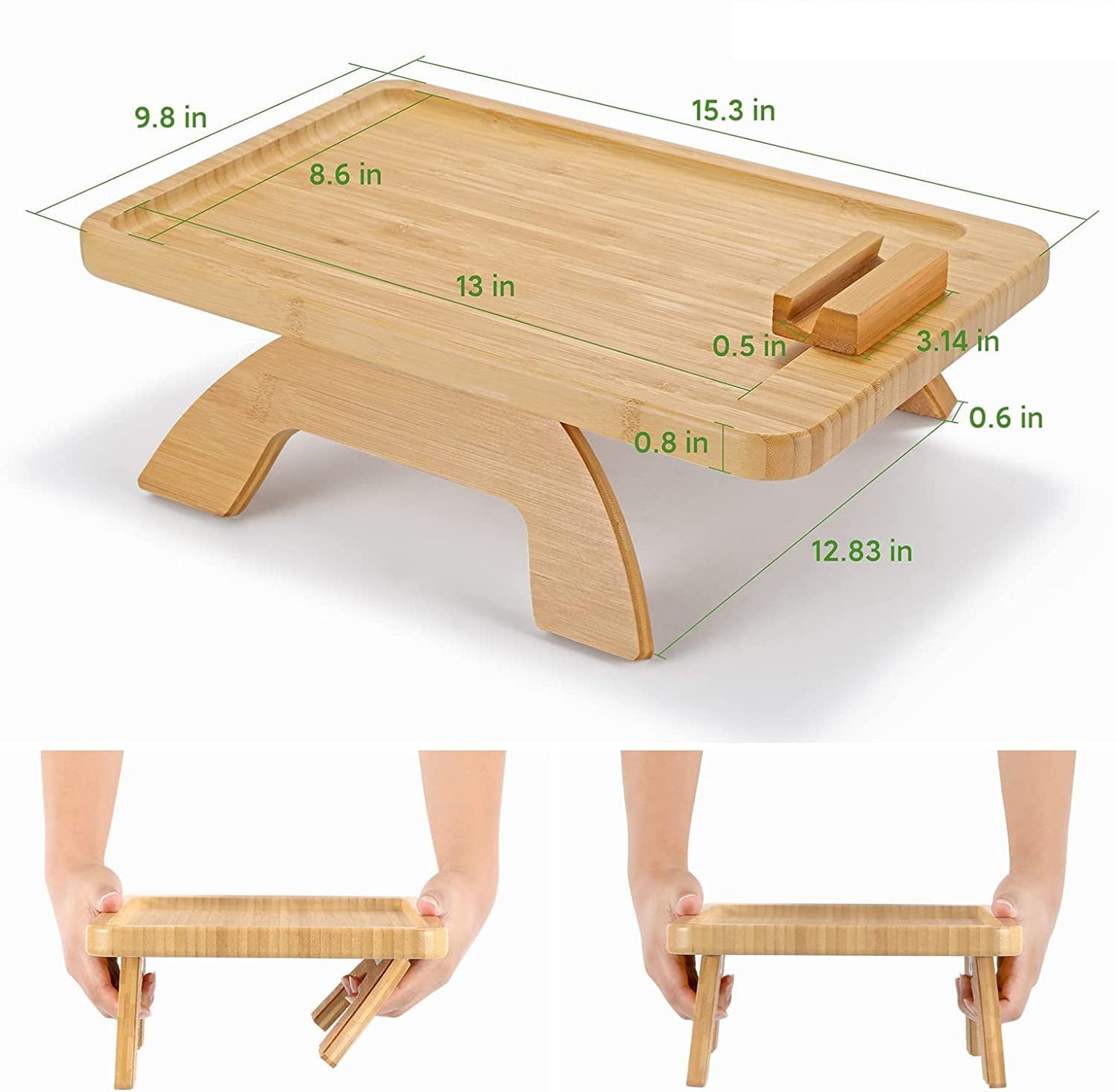 Bambus Sofa Tablett Wohnkultur Tragbares Klapptablett