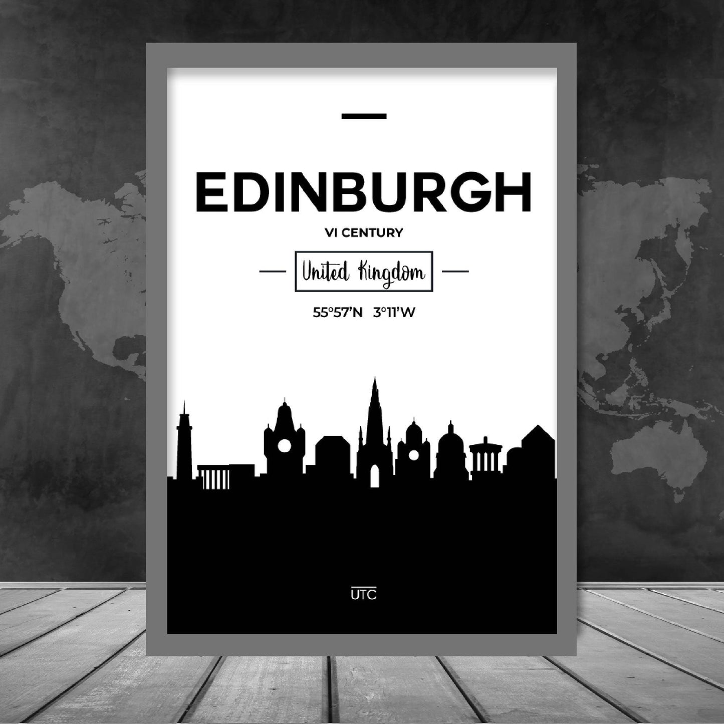Edinburgh Schottland Skyline Stadtansicht Druck