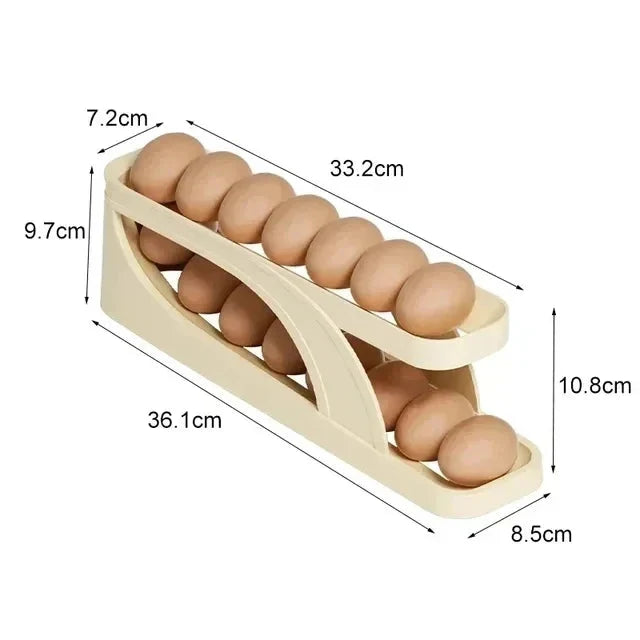 Eierlagerbox Automatischer Scroll-Ei-Halter Eierlagerregal