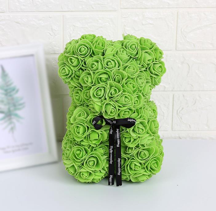 Valentinstag Geschenk Rose Bär Ewige Blume Rose Teddybär PE Schaum Bär 25cm Valentinstag