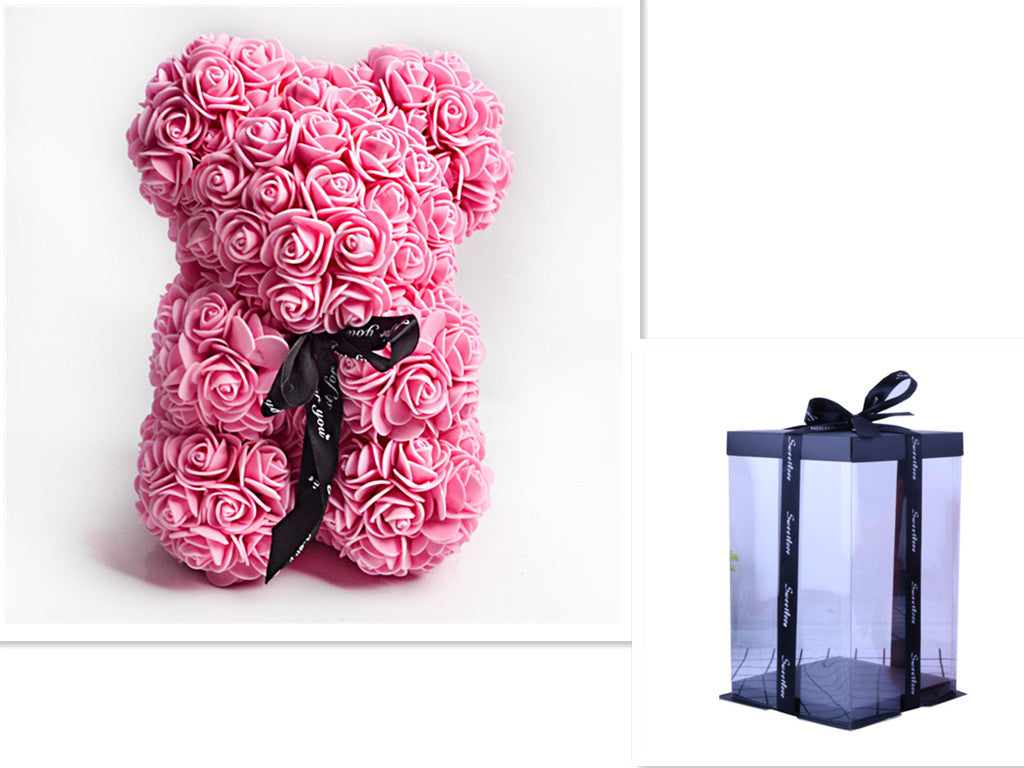 Valentinstag Geschenk Rose Bär Ewige Blume Rose Teddybär PE Schaum Bär 25cm Valentinstag