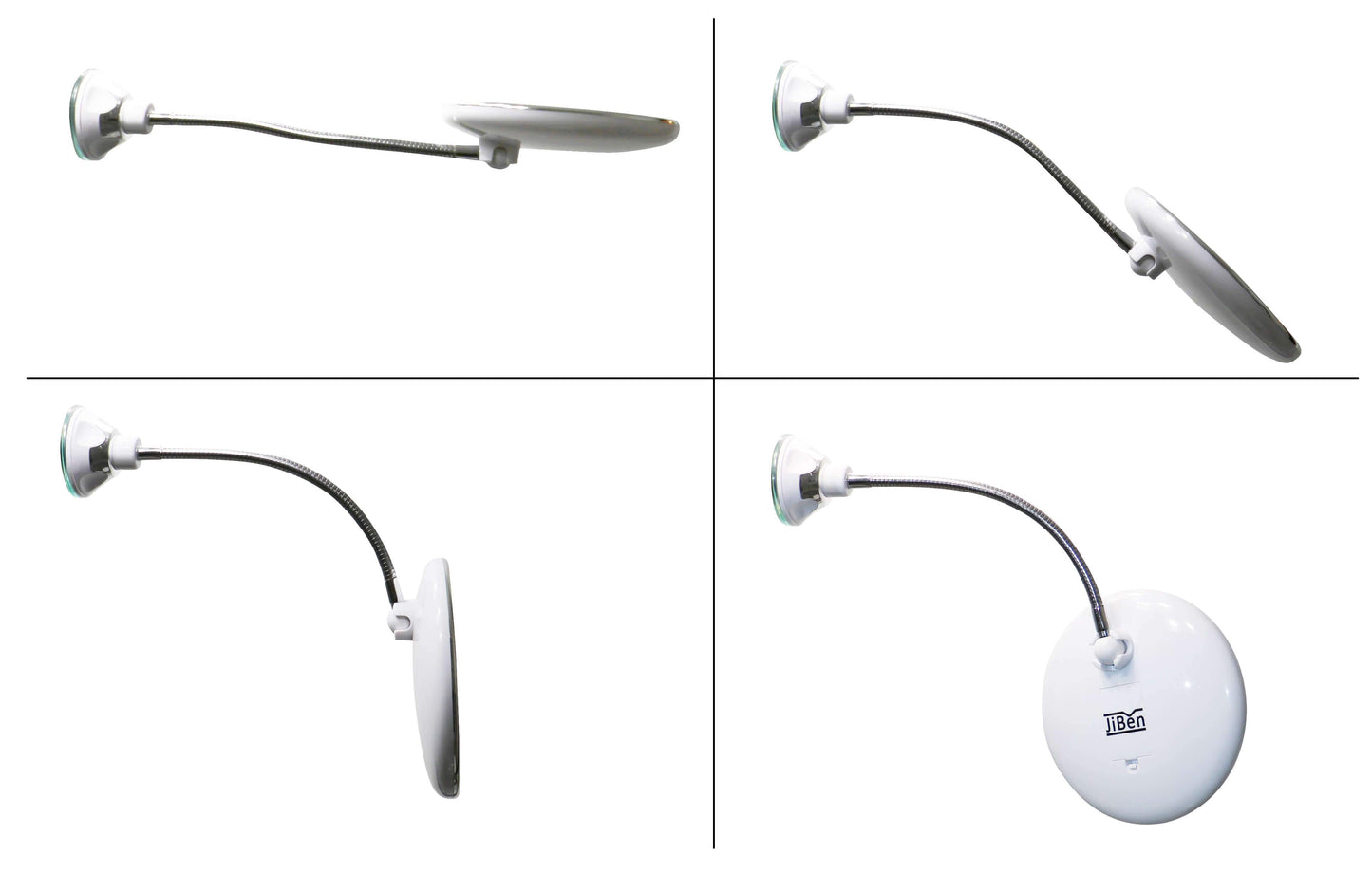 Sandsberg LED-Vergrößerungsspiegel mit flexiblem Schwanenhals | 10-fache Vergrößerung | Tageslicht-LED | Kosmetikspiegel