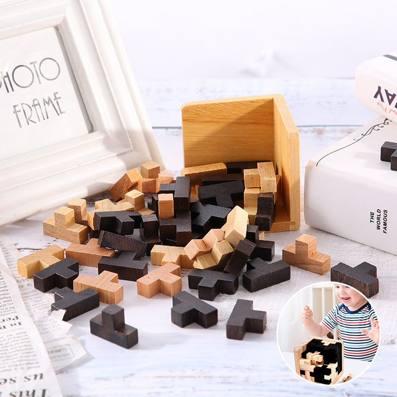 Houten intelligentie speelgoed hersenkraker spel