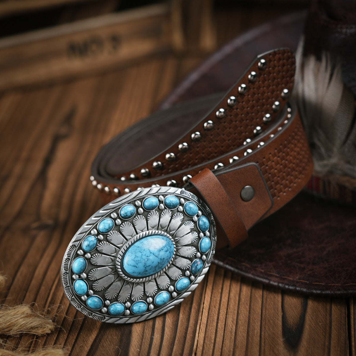 Sandsberg | Herren Gürtel | Western Stil | Veganes Leder & Langlebige Metall Schnalle