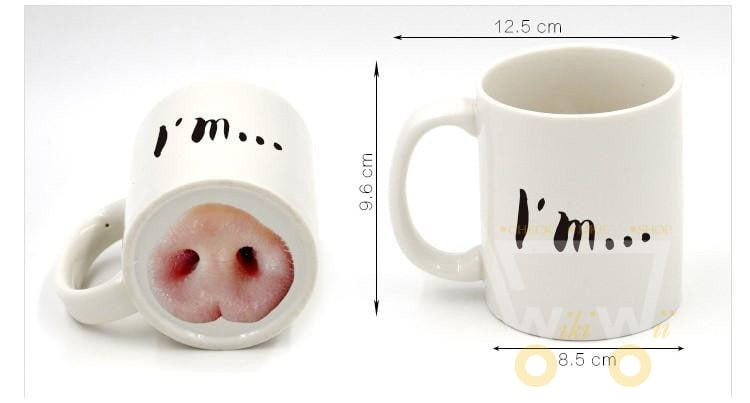 Lustige Schweinenasen Tasse