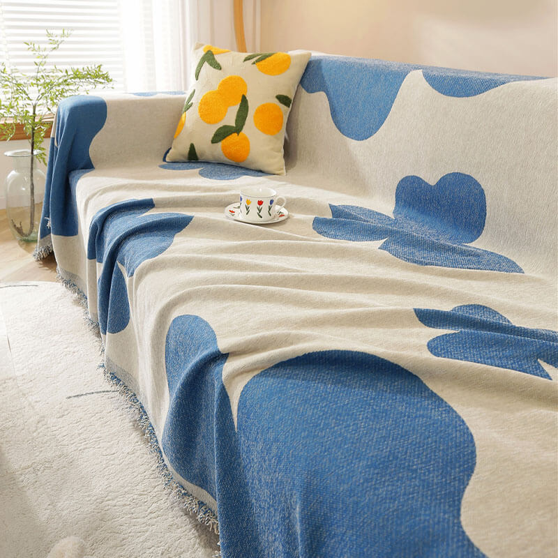 Kleeblattmusterdecke Chenille Große Sofabezug