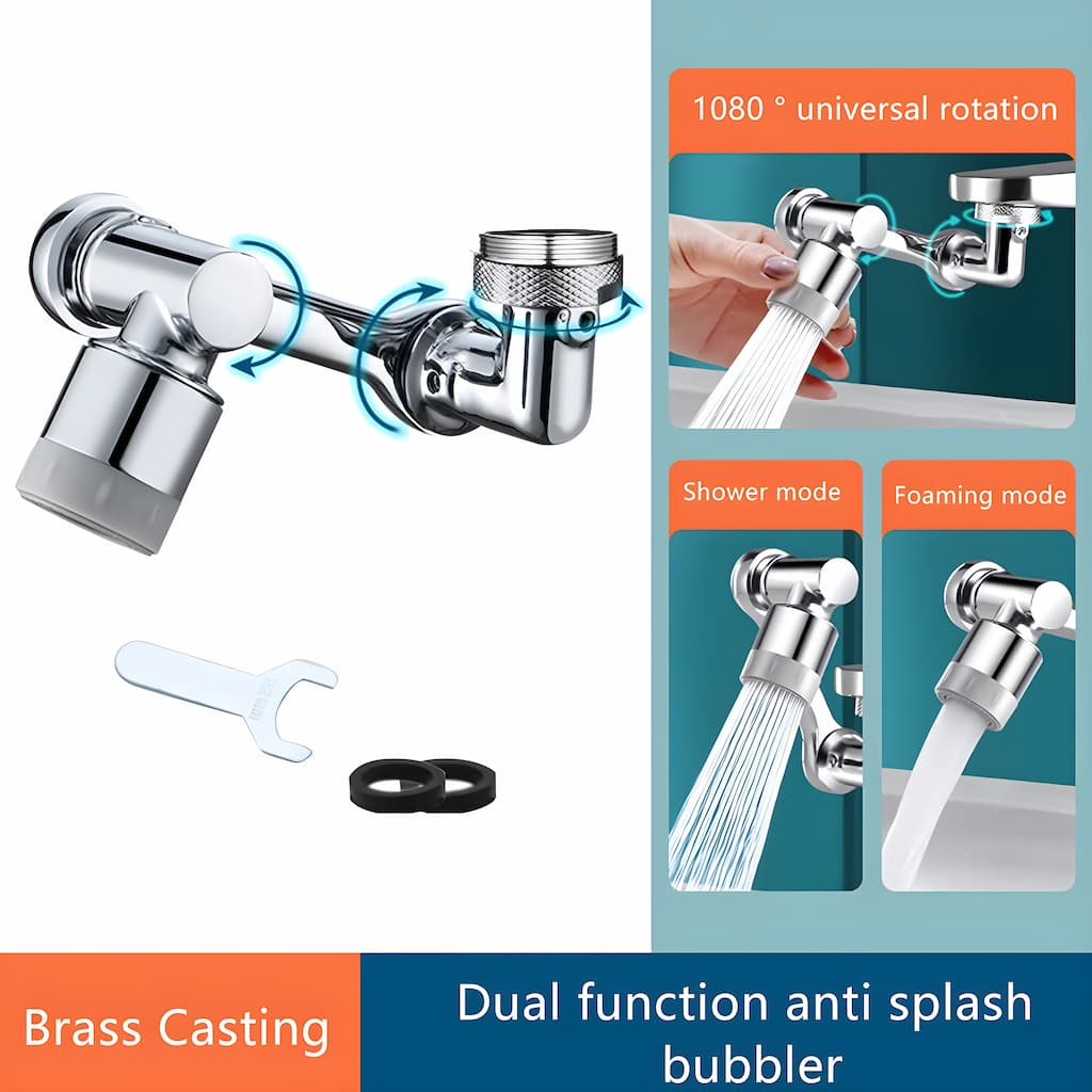 Sandsberg Gratis | Farea™ - Universal Drehbarer 1080°-Wasserhahnaufsatz