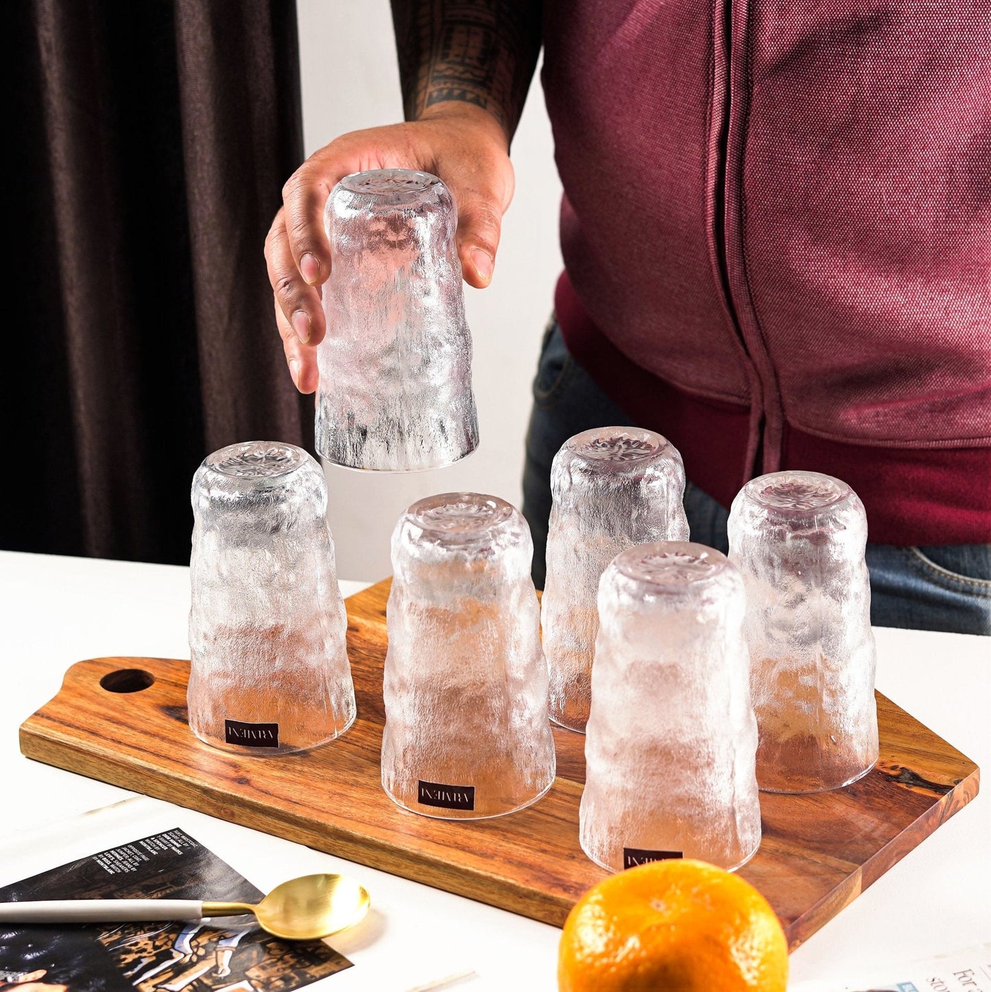 Gletscher-Muster Frosted Glass