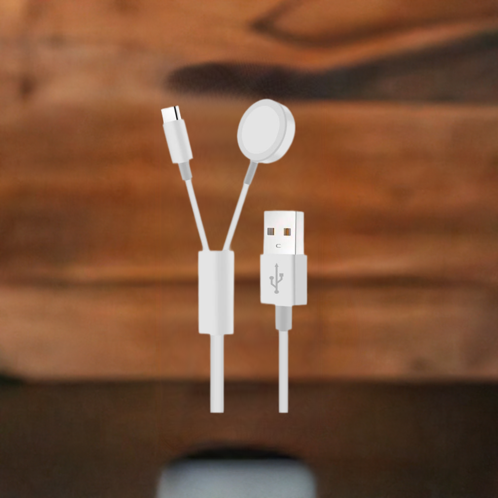 Für 2-in-1 Kabel: USB-A zu Typ C und iWatch Magnetischer Kabelloser Ladegerät
