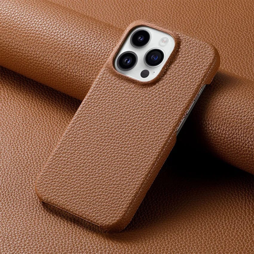 iPhone-Hülle aus Litschi-Grain-Leder | Luxuriöse, stoßfeste und stilvolle Hülle