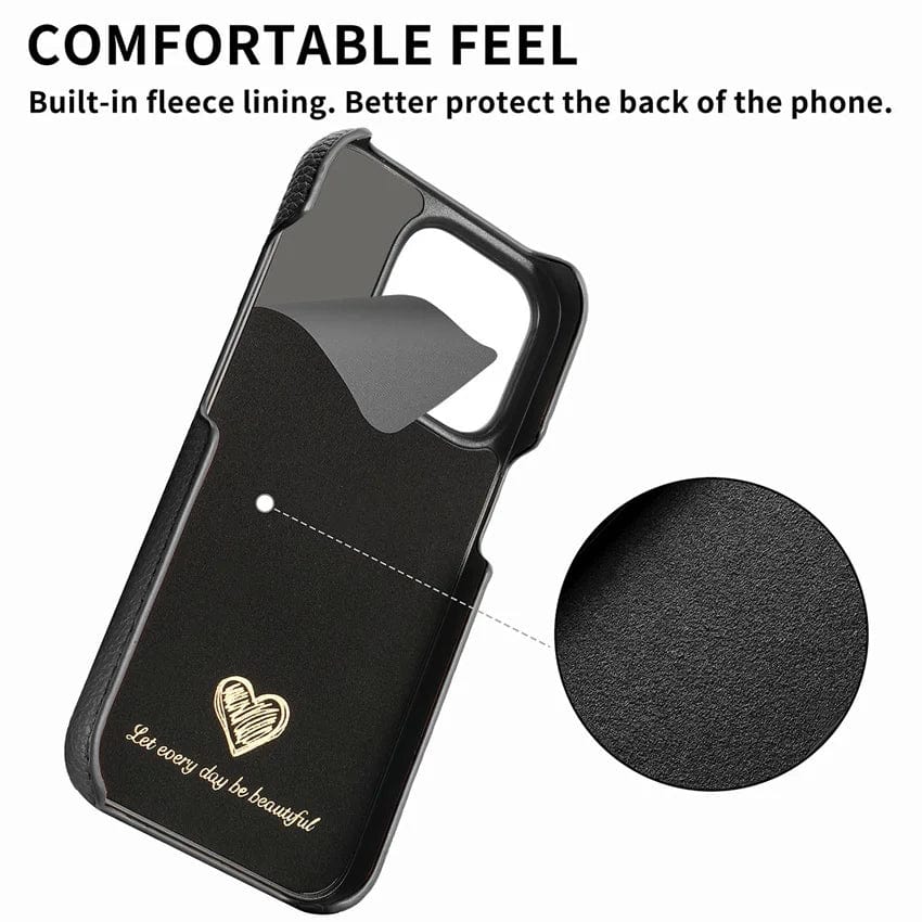 iPhone-Hülle aus Litschi-Grain-Leder | Luxuriöse, stoßfeste und stilvolle Hülle