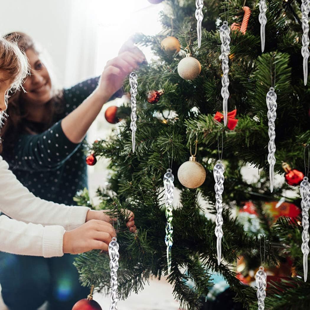Sandsberg | Hängende Weihnachts-Eiszapfen-Ornamente - Weihnachtsbaum hängende Eiszapfen-Ornamente Bundle