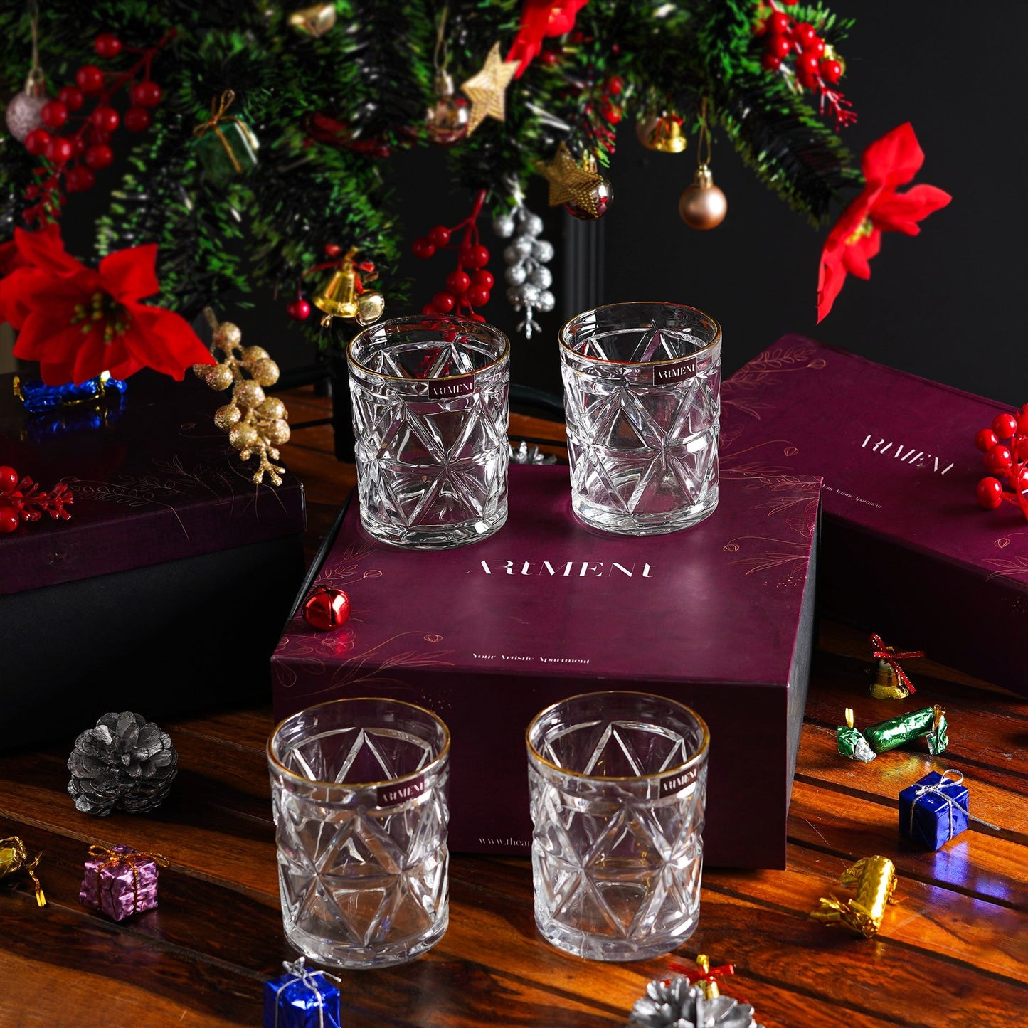 Harmony Whiskey Glass Set Geschenkbox (Set von 4)