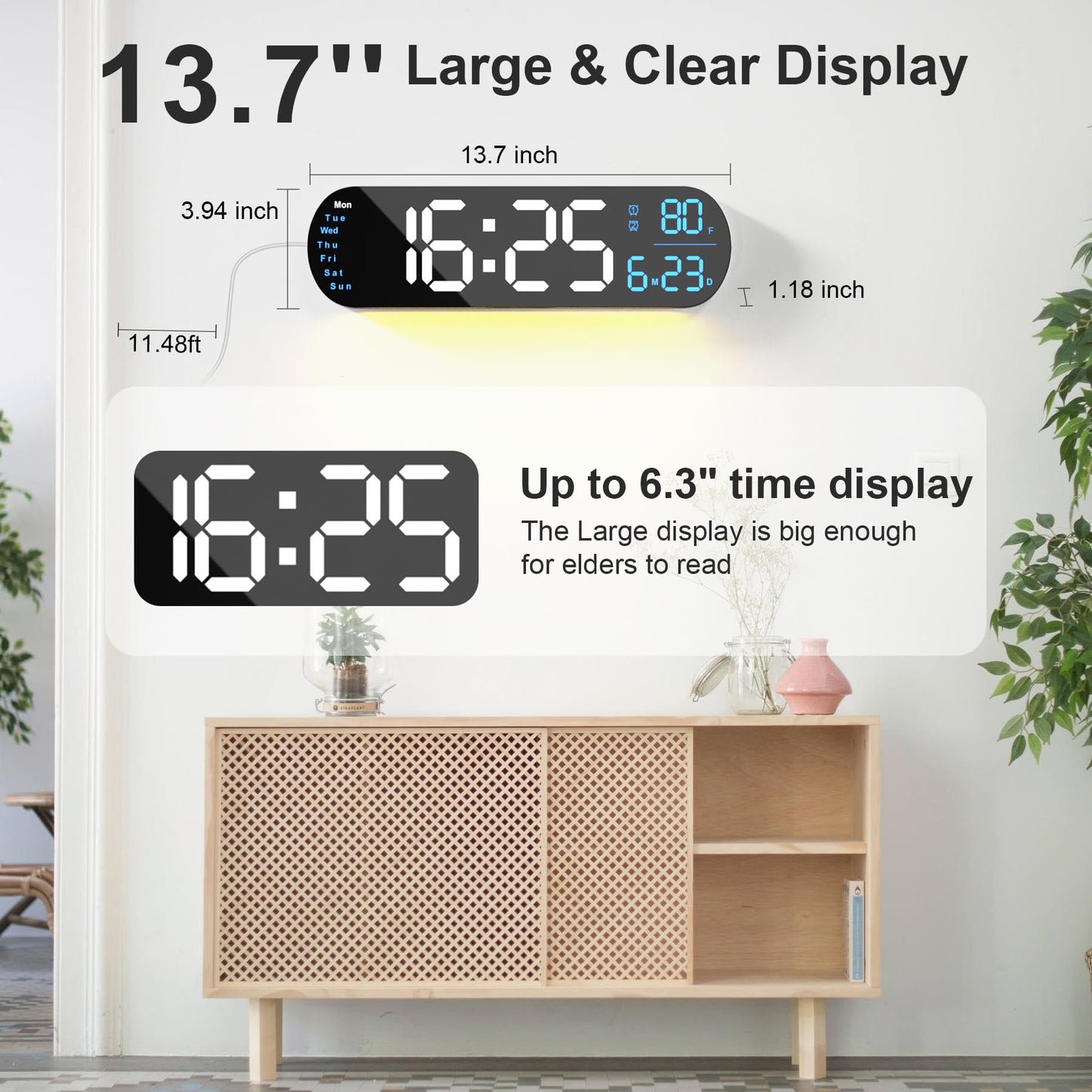 Sandsberg | Multi Funktionale LED Display Uhr
