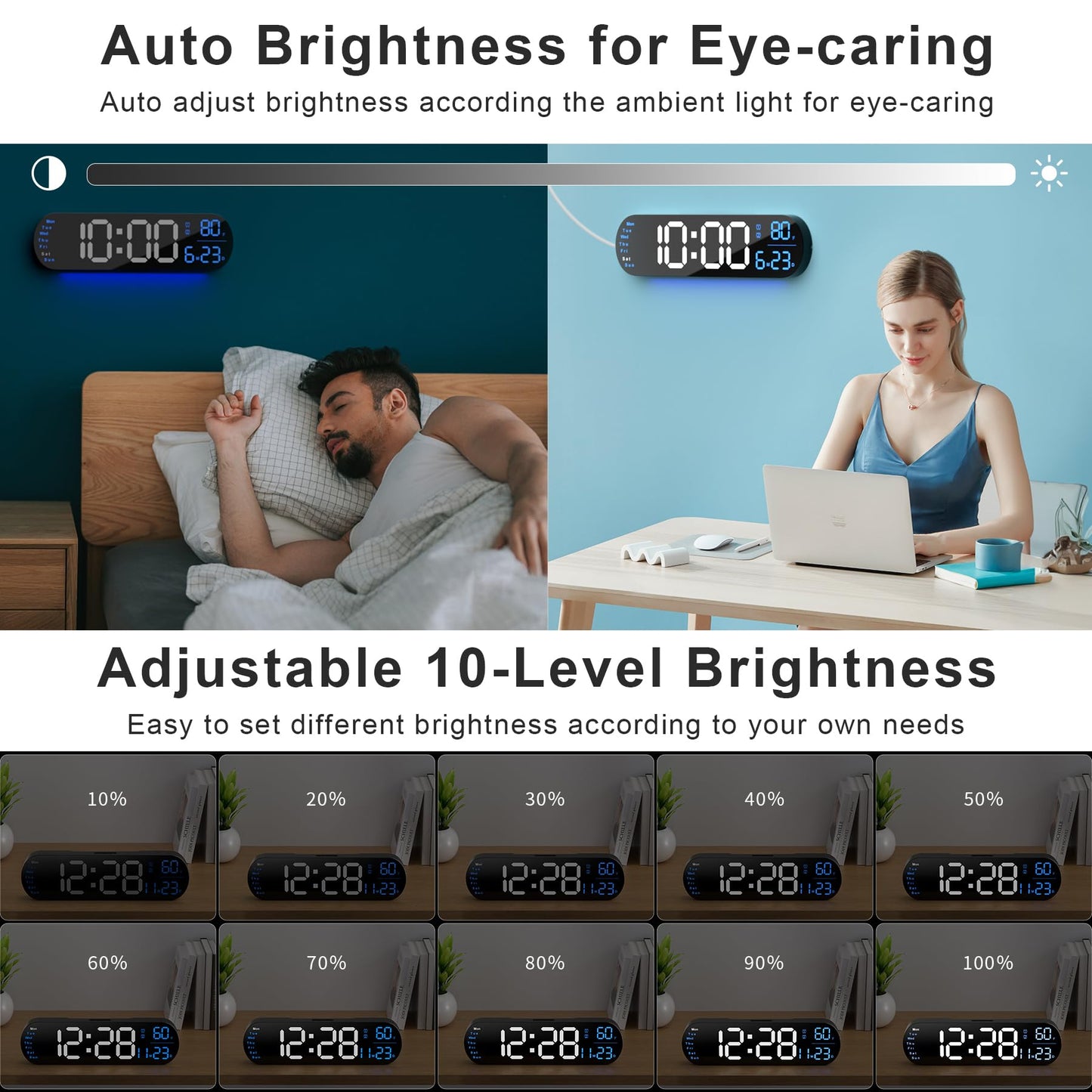 Sandsberg | Multi Funktionale LED Display Uhr