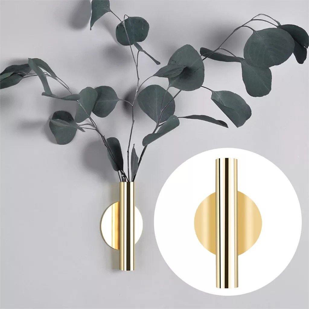Sandsberg Wandvasen aus Metall | Modernes Design | Dekorative Wandhalterung für Blumen