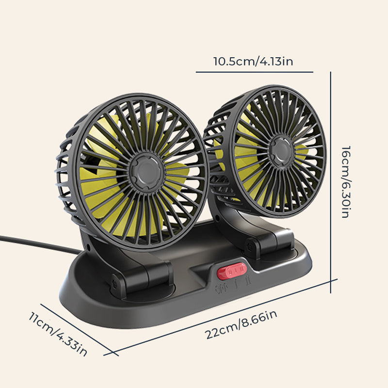 Doppelkopf Auto Kühlluftzirkulatorventilator