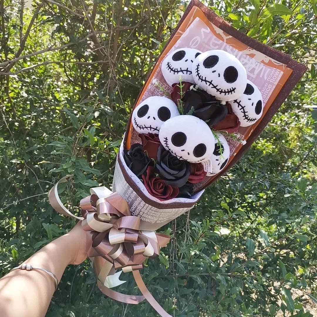 Sandsberg | Jack Skellington Blumenstrauß - Halloween Plüschpuppe Nightmare Before Christmas Blumenstrauß