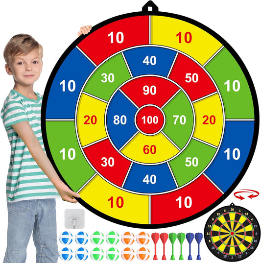 Sandsberg | Großes Kinder-Dartboard mit Haftbällen & Dartpfeilen – PlayTarget