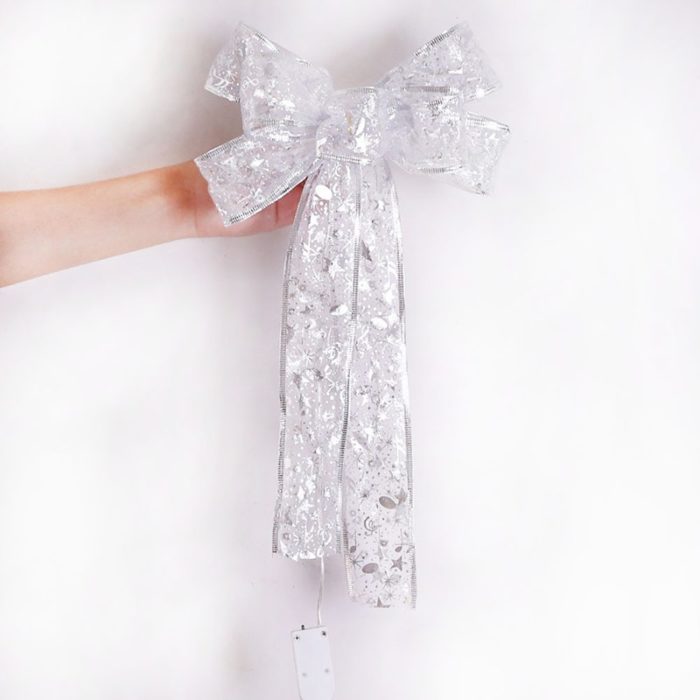 Sandsberg | Große bedruckte leuchtende Weihnachtskrawatte - Weihnachtsbaum-Hängedekoration Leuchtende Weihnachtskrawatten