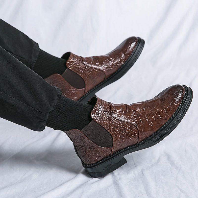 Leder Chelsea Stiefeletten - Herren Freizeitschuhe