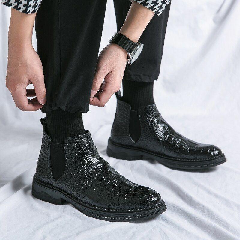 Leder Chelsea Stiefeletten - Herren Freizeitschuhe