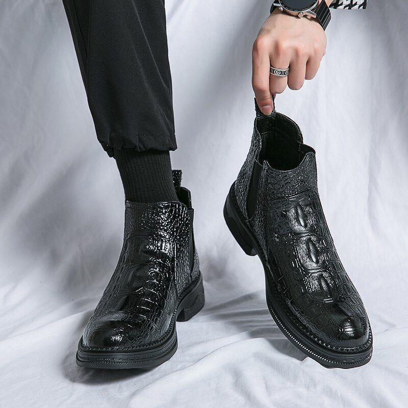 Leder Chelsea Stiefeletten - Herren Freizeitschuhe