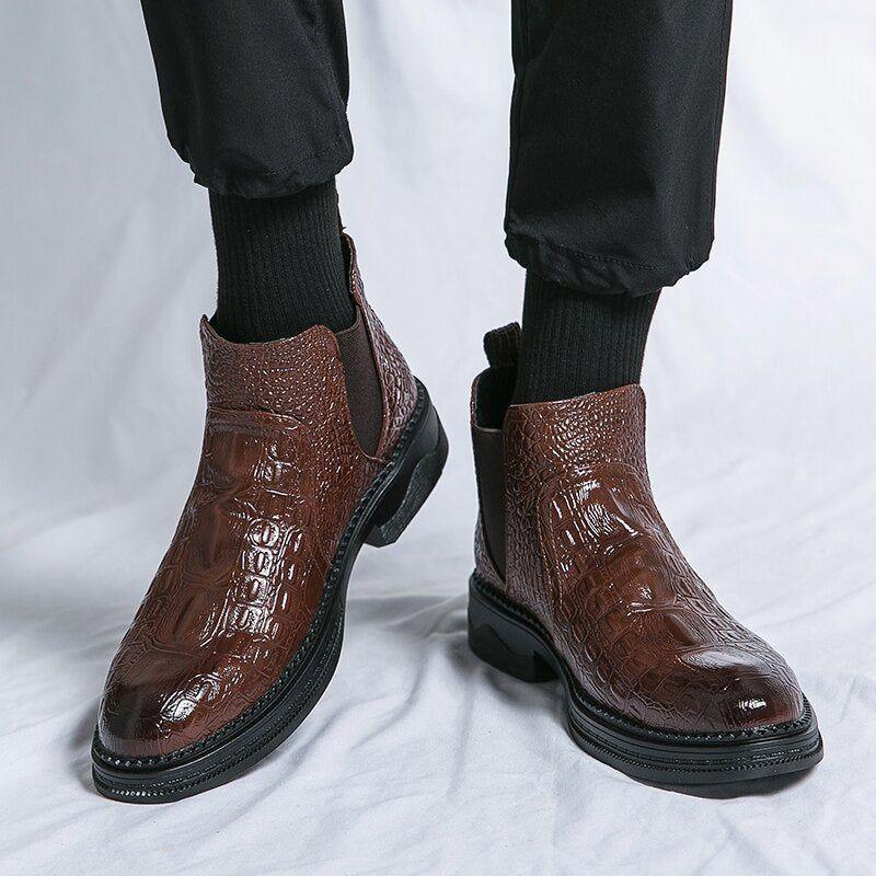 Leder Chelsea Stiefeletten - Herren Freizeitschuhe