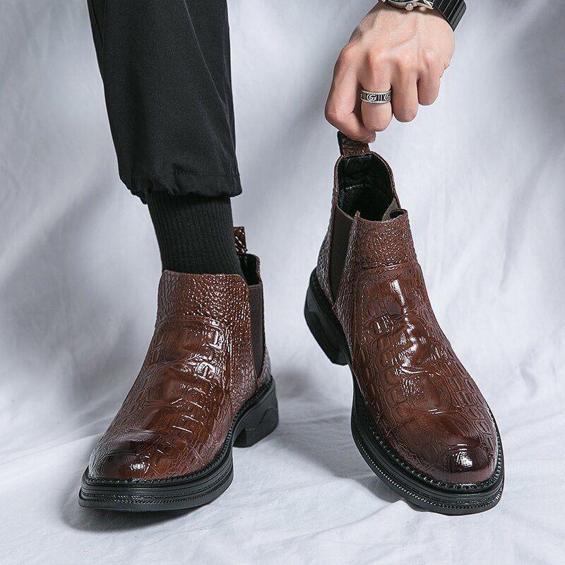 Leder Chelsea Stiefeletten - Herren Freizeitschuhe