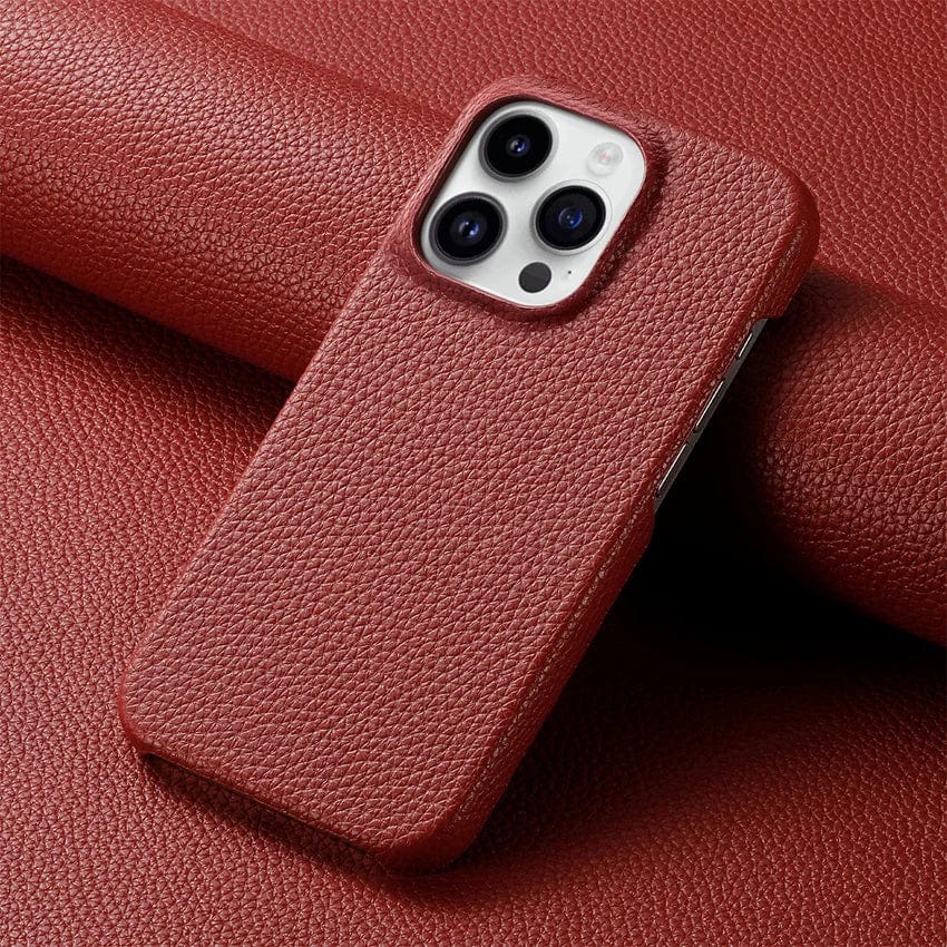 iPhone-Hülle aus Litschi-Grain-Leder | Luxuriöse, stoßfeste und stilvolle Hülle