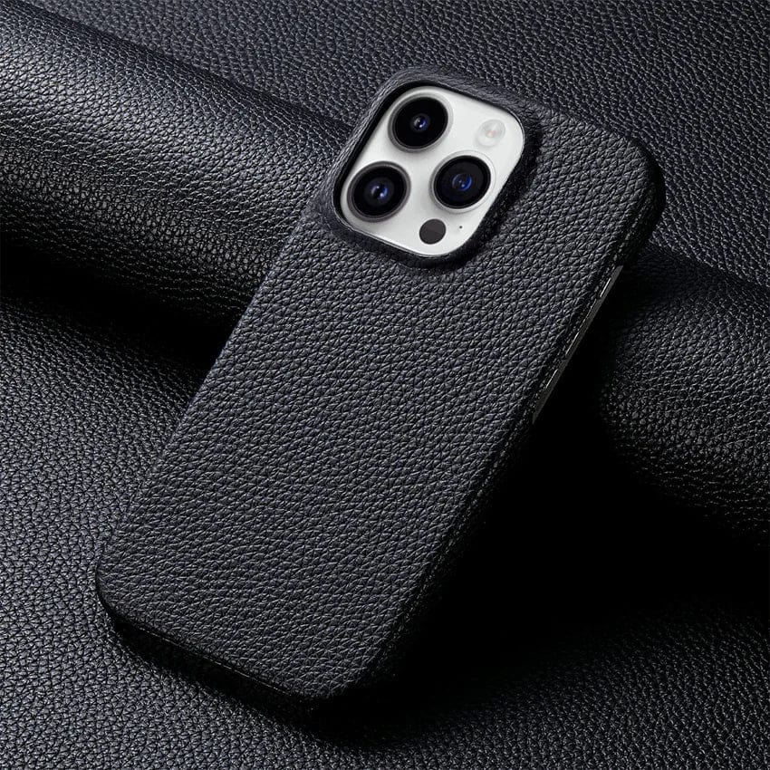 iPhone-Hülle aus Litschi-Grain-Leder | Luxuriöse, stoßfeste und stilvolle Hülle