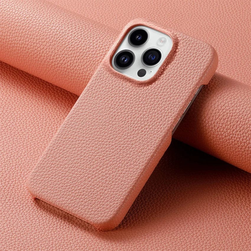 iPhone-Hülle aus Litschi-Grain-Leder | Luxuriöse, stoßfeste und stilvolle Hülle