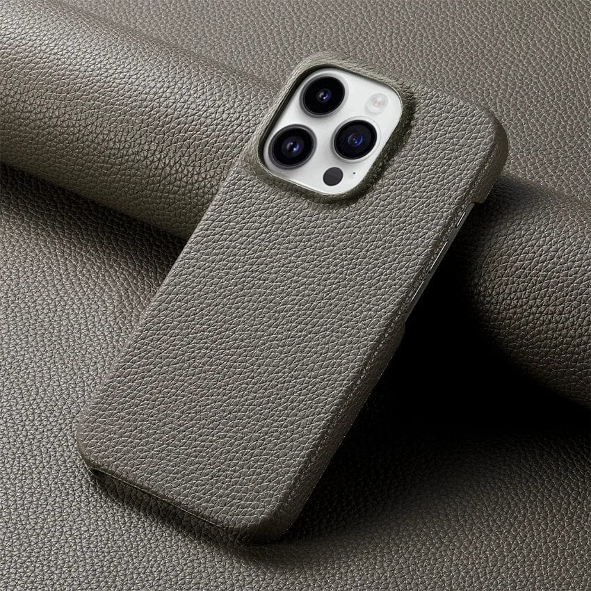 iPhone-Hülle aus Litschi-Grain-Leder | Luxuriöse, stoßfeste und stilvolle Hülle