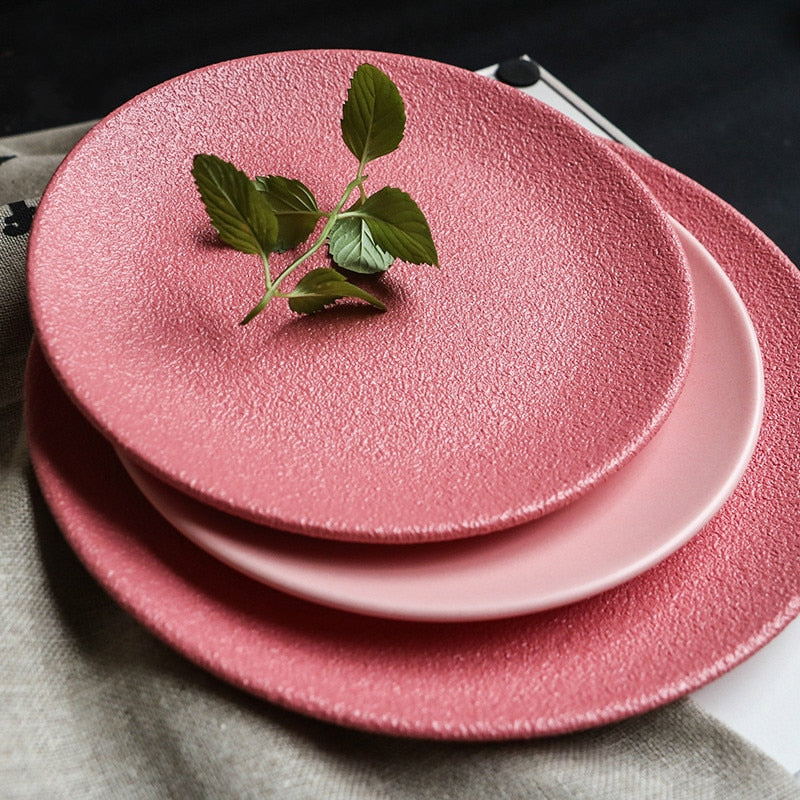 Sandsberg | Macaron Steak Teller Pink Keramisch Western Teller Kreative Dessertteller