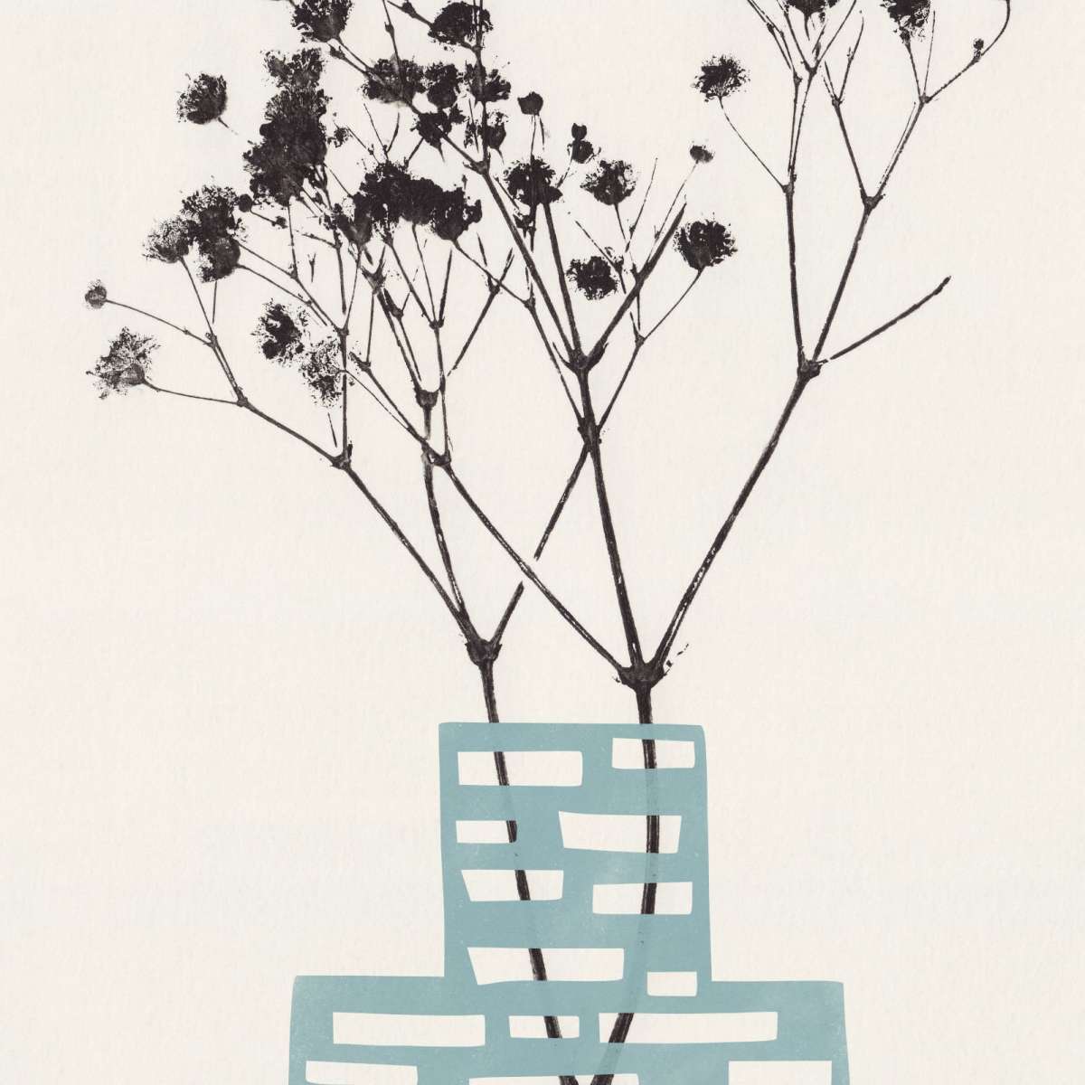 Sandsberg | Gypsophila in einer blauen Vase Wandkunst