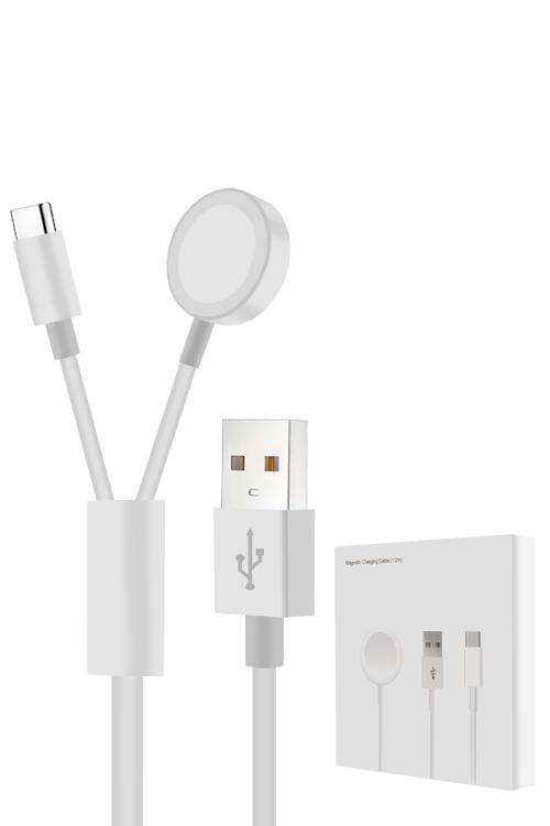 Für 2-in-1 Kabel: USB-A zu Typ C und iWatch Magnetischer Kabelloser Ladegerät